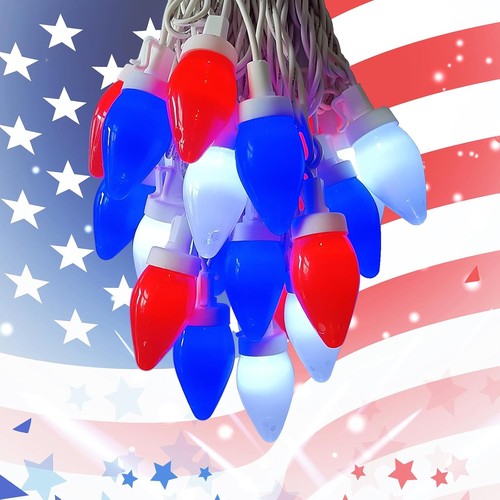 25ft red white - white, blue