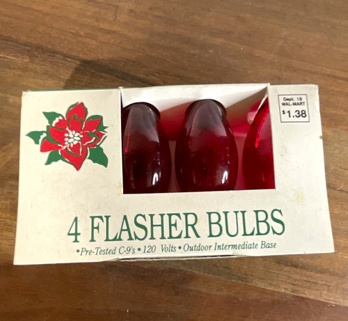 Red flasher bulbs - red, c9