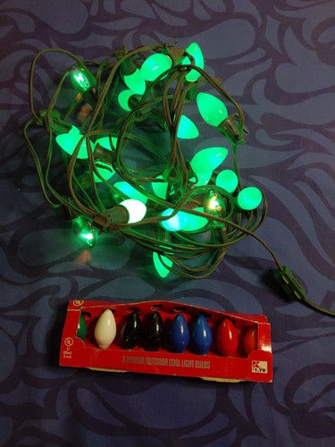 Vintage christmas light string - christmas,