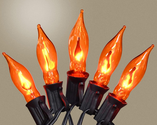 Flickering flame string lights - string,