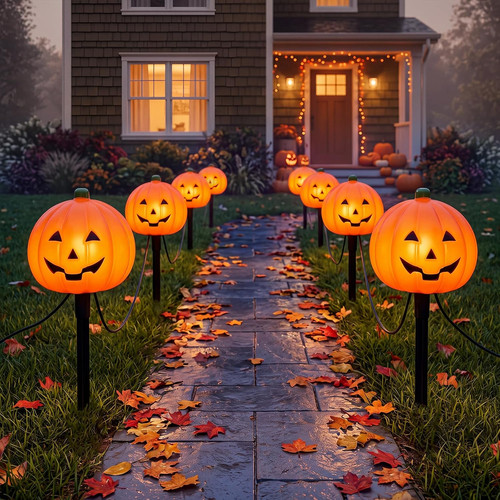 Halloween pumpkin pathway - halloween,