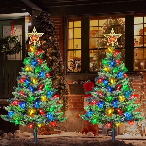 Set solar christmas tree - set,